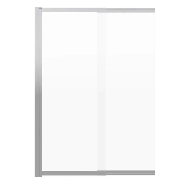 Шторка для ванны Berges River S Slider 98х145 см прозрачное стекло, профиль хром 065014 (детальная фотография), распашные, раздвижные