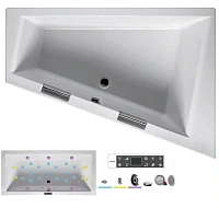 Ванна гидромассажная Riho Doppio 180 x 130 см, BLISS, левая/правая