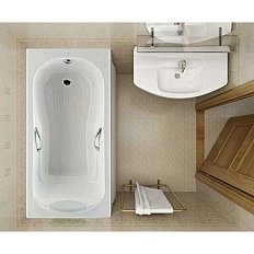 Ванна чугунная Roca Haiti 150х80 см с отверстиями под ручки