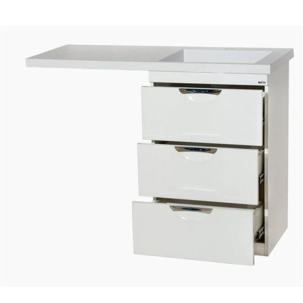 Тумба под раковину напольная Misty Куба 55 см белая П-Куб01060-0113Я (детальная фотография), белая