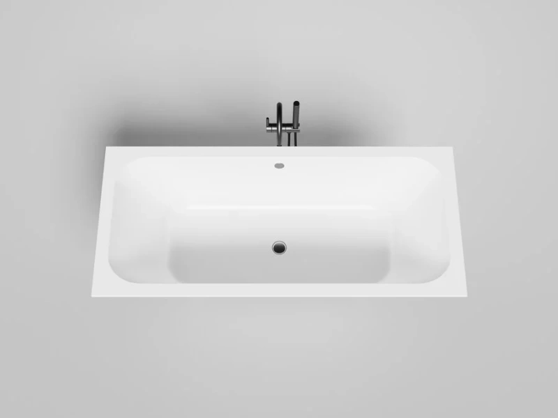 Ванна из искусственного камня Salini Orlanda Axis Kit 170х75 см белый глянцевый 103213G (детальная фотография)