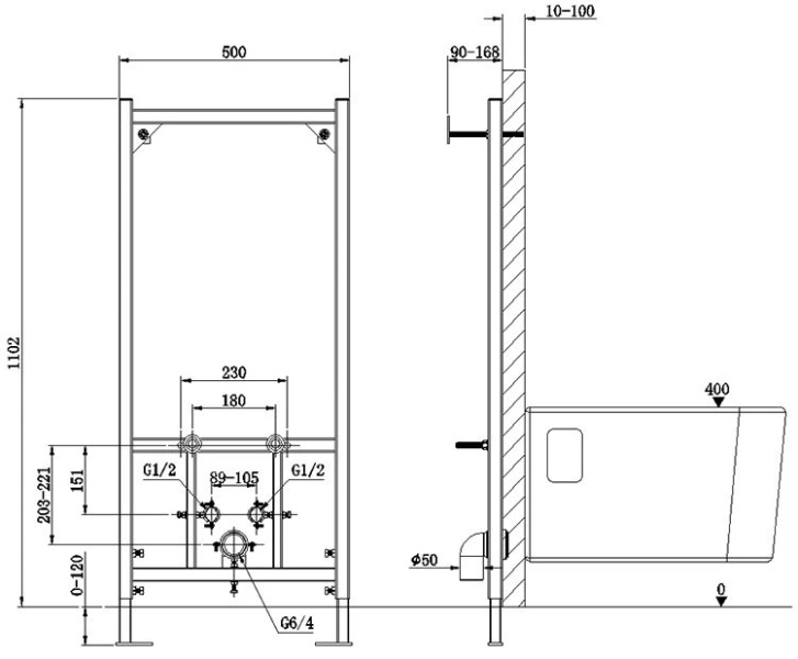 Схема (детальная фотография), для биде