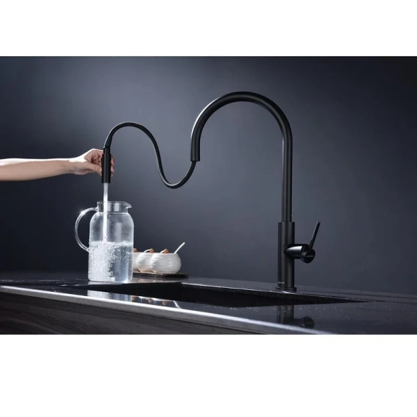 Смеситель для кухни Paulmark Senso антрацит Se215180-AN (детальная фотография), однорычажные, двухрычажные, сенсорные, бесконтактные