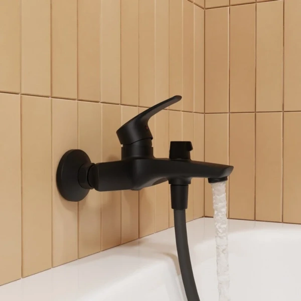 Смеситель для ванны IDDIS Ray черный матовый RAYBL02i02WA (детальная фотография), черные