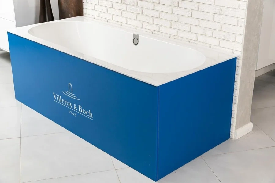 Ванна квариловая Villeroy & Boch Oberon 2.0 170х75 см со сливом-переливом UBQ170OBR2DV-01 (детальная фотография), без гидромассажа, большие