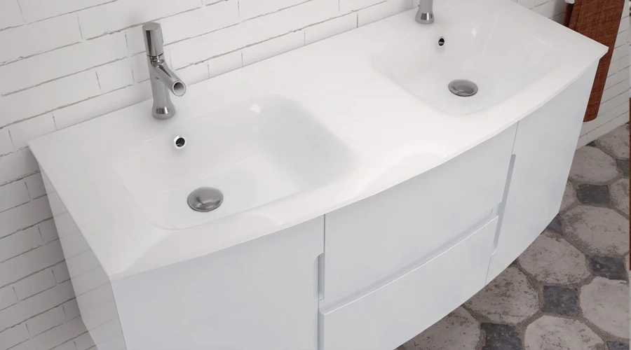 Раковина мебельная Jacob Delafon Nona 140 см белая EB1887RU-DE1 (детальная фотография), пристенные