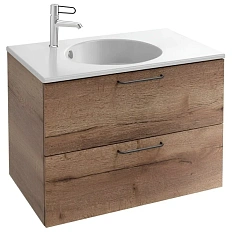 Тумба под раковину подвесная Jacob Delafon Odeon Rive Gauche 80 см два ящика ручки черные