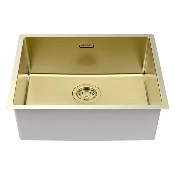 Мойка для кухни Paulmark Lassan 54 см светлое золото LA54-LG (детальная фотография), врезные, встраиваемые