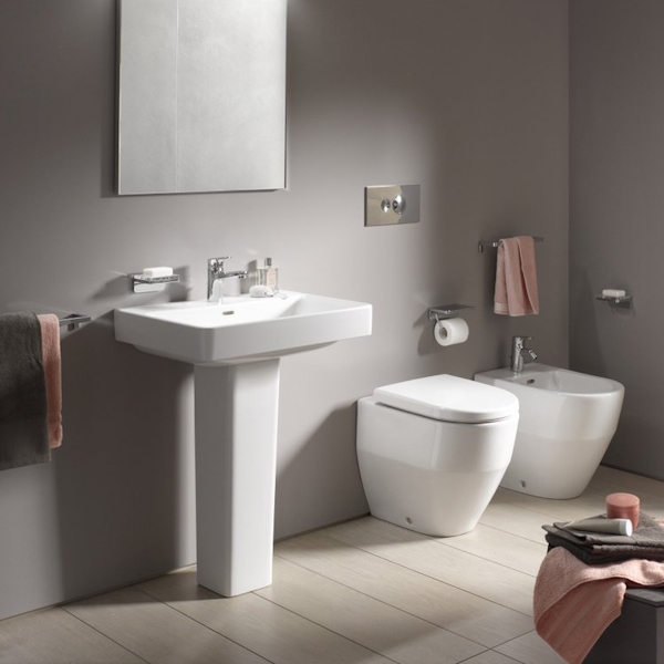 Раковина Laufen Pro S 70 см с отверстием для смесителя с отверстием перелива 8.1096.7.000.104.1 (детальная фотография), из санфарфора