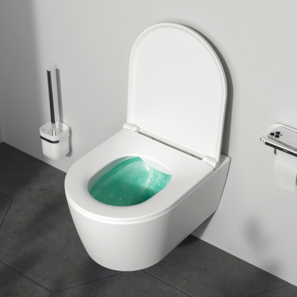 Унитаз подвесной Am.Pm Func белый матовый C8F1700MWSC (детальная фотография), без бачка, со скрытым бачком