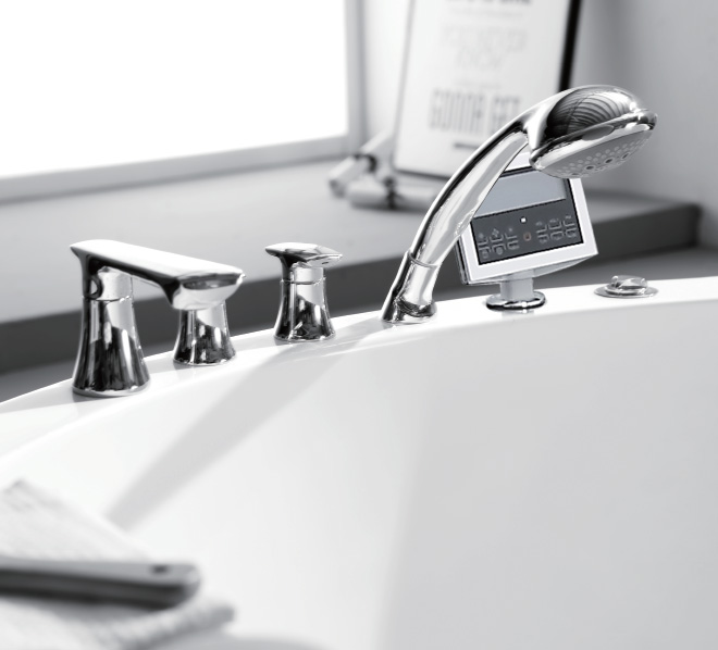 Акриловая ванна отдельностоящая Gemy 150х150 см G9230 K (детальная фотография), круглые