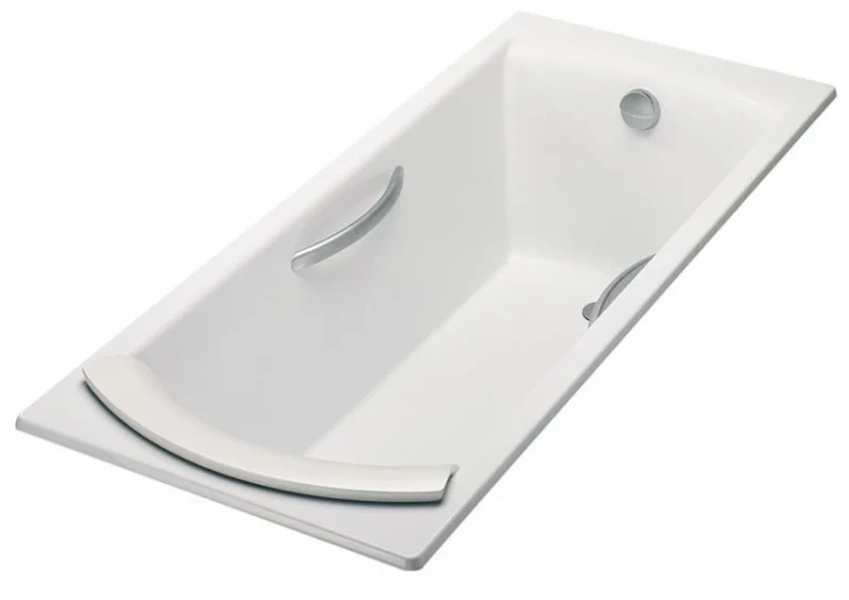 Ванна чугунная Jacob Delafon Biove 170х75 см с отверстиями для ручек, с антискользящим покрытием E2938-00 (детальная фотография), 170x75 см