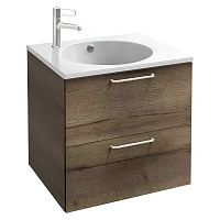 Тумба под раковину подвесная Jacob Delafon Odeon Rive Gauche 60 см дуб табак, ручки хром