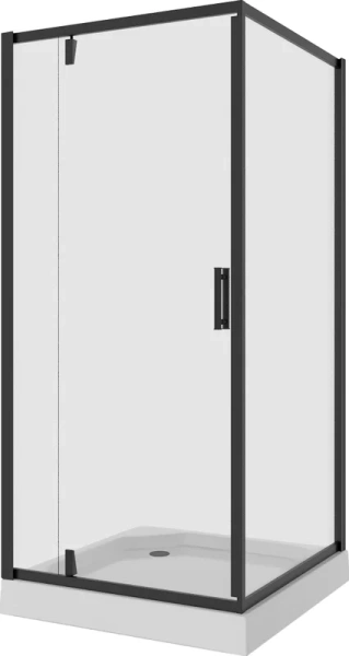 Душевой уголок Niagara Nova 100x100 см профиль черный 68020811BLACK (детальная фотография), квадратные