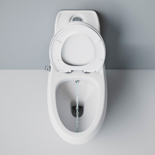 Унитаз моноблок Laguraty с биде 2160AС (детальная фотография), с бачком