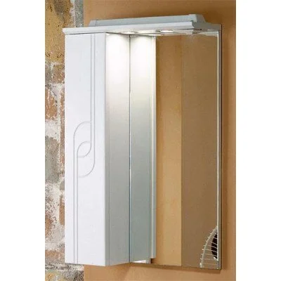 Зеркальный шкаф с подсветкой Акватон Панда 50 см белый, правый 1A007402PD01R (детальная фотография)