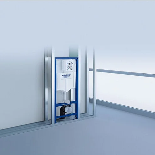 Инсталляция для унитаза Grohe Rapid SL с кнопкой смыва хром 38827000 (детальная фотография), для унитаза