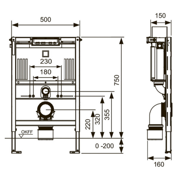 Схема (детальная фотография), для унитаза