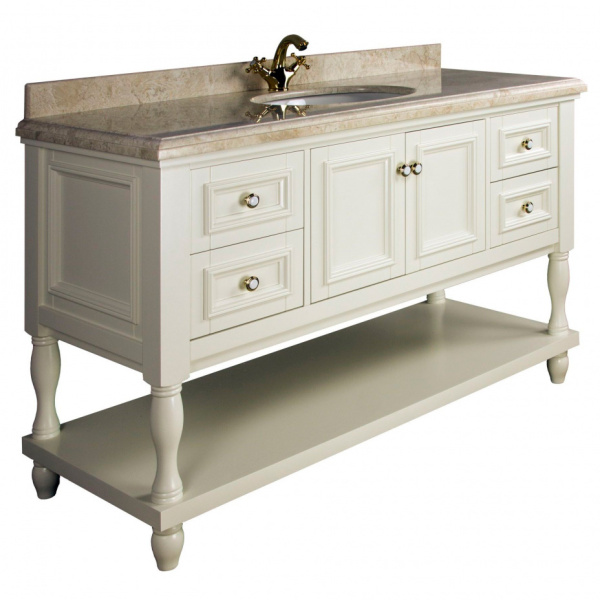 Тумба, цвет белый, Tessoro EDEN TS-8002-C-W (детальная фотография), классика, ретро