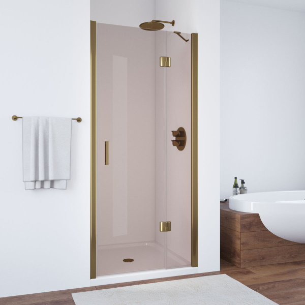 Душевая дверь профиль бронза стекло бронза Vegas-glass AFP TUR NOVO 100 05 05 R (детальная фотография)