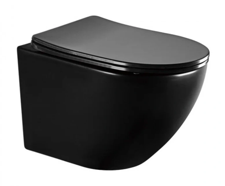 Унитаз с инсталляцией Abber BEQUEM черный матовый AC1100MB-AC0105-AC0121MB (детальная фотография), в наличии