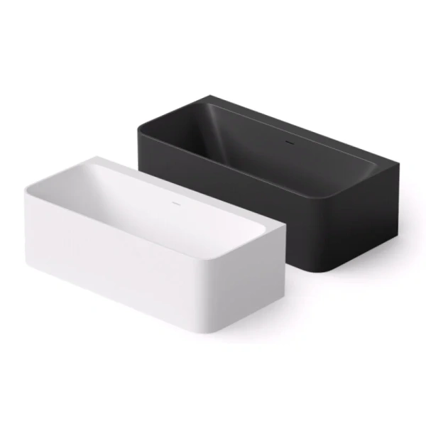 Ванна DEA Design Modern DD8665 1800 18, 180 х 80 см, из искусственного камня, цвет белый матовый (детальная фотография), современныe, hi-tech