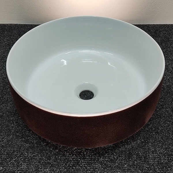 Раковина Artceram Cognac 42 см testa di moro COL001 01 65 bianco/testa di moro (детальная фотография), современные, hi-tech