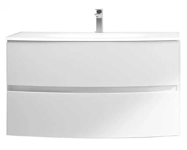 Тумба с раковиной подвесная Cezares Elettra 55525 100 см с двумя выдвижными ящиками (детальная фотография)