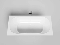 Ванна из искусственного камня Salini Ornella Axis Kit 190x90 см 103512 S-Sense (Sapirit) со сливом-переливом