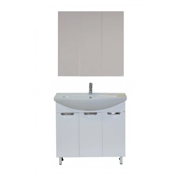 Тумба под раковину напольная Misty Лаванда 105 см белая Э-Лав01105-011Пр (детальная фотография), напольная, пристенная