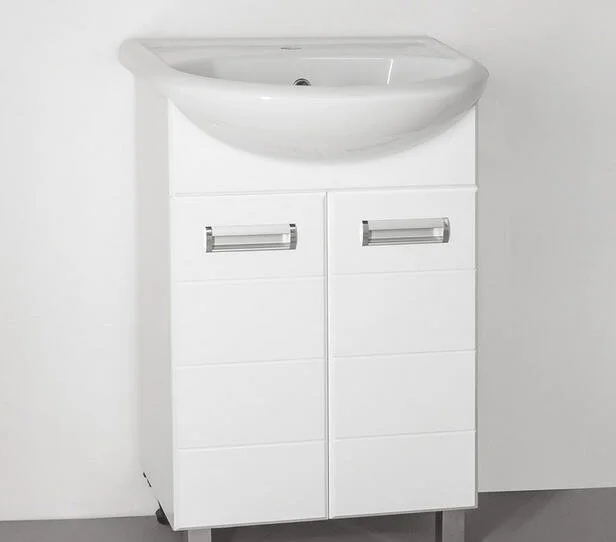 Тумба под раковину напольная Style Line Ирис 50 см белая ЛС-00000015 (детальная фотография), современная, hi-tech