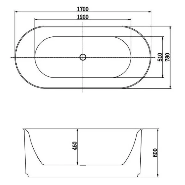 Ванна акриловая Акватек Модена 170х80 см белая AQ-1163778 (детальная фотография), акриловые
