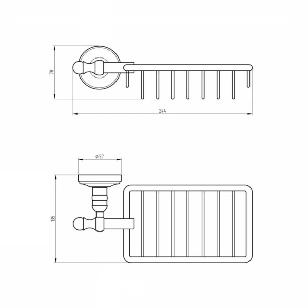Решётка для ванной Migliore Mirella золото 17336 (детальная фотография), классические, ретро, декорированные