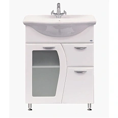 Тумба под раковину напольная Misty Дрея 65 см белая