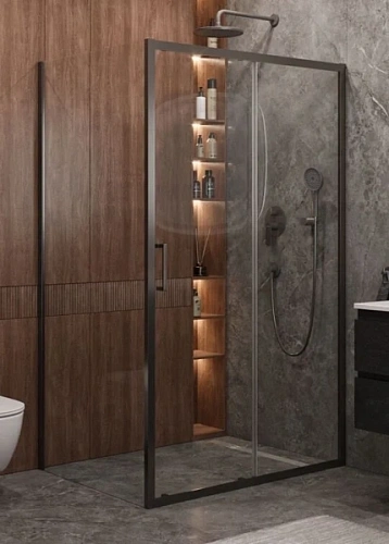 Душевой уголок Cezares Molveno 120x90 см стекло прозрачное профиль оружейная сталь - фото 4