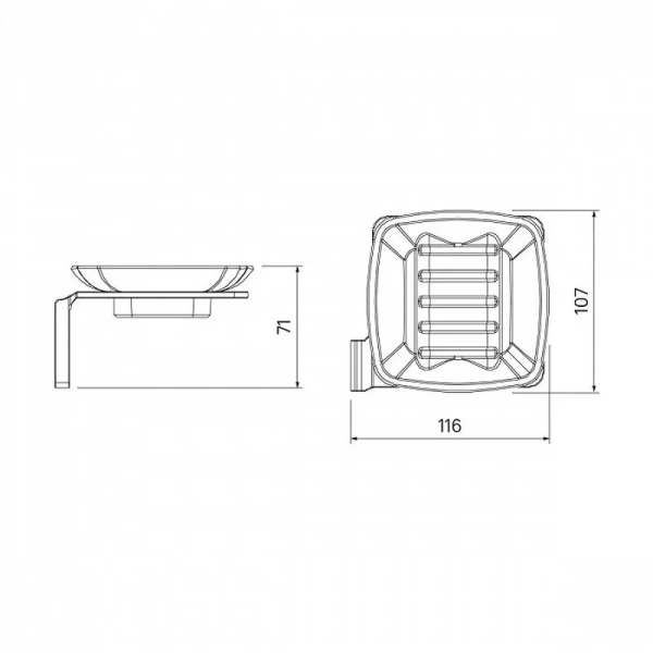 Мыльница IDDIS Slide матовое стекло SLIBSG0i42 (детальная фотография), современные, hi-tech