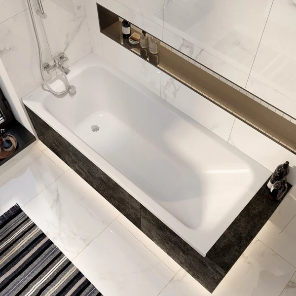 Ванна акриловая VitrA Optimum Neo 170 х 70 см белая 64530001000 (детальная фотография), современныe, hi-tech