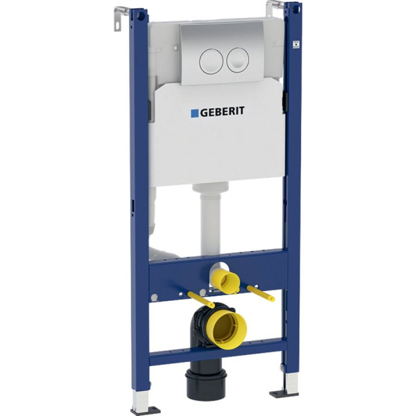 Унитаз с инсталляцией Geberit Renova с кнопкой 500.124.TC.R (детальная фотография), с инсталляцией