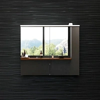 Зеркальный шкаф с подсветкой Am.Pm Spirit 2.0 100 см белый глянец