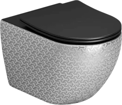 Унитаз подвесной Grossman Color серебро/черный - фото 10