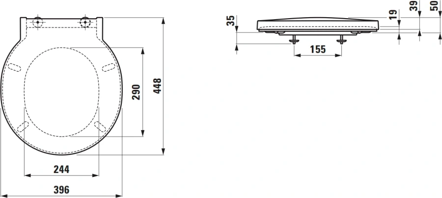 Крышка-сидение с микролифтом Laufen Pro белая 8.9428.1.000.000.1 (детальная фотография) index_1