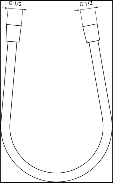 Шланг для душа Ideal Standard Idealflex пластиковый A4109AA (детальная фотография), шланги для душа