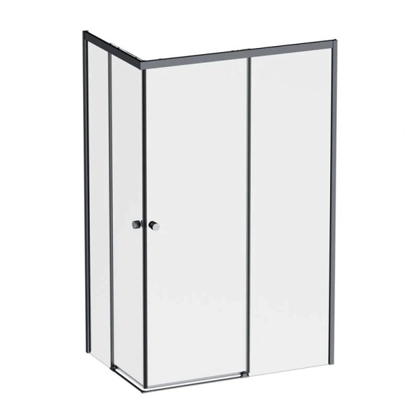 Душевой уголок Am.Pm X-Joy 120x80 см профиль черный, стекло прозрачное W94G-403-12080-BТ (детальная фотография)
