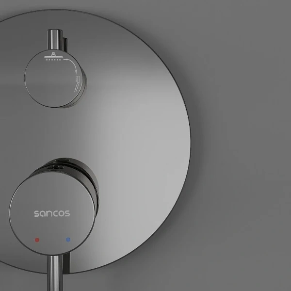 Душевой комплект Sancos Select хром SC3003CH (детальная фотография), современные, hi-tech