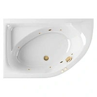 Ванна гидромассажная Excellent Aquarella Soft 150 x 100 см, левая, белый/золото, WAEX.ARL15.SOFT.GL