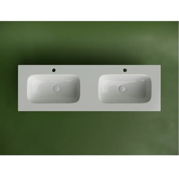 Раковина Ceramica Nova Grace 141 см белая CN7022 (детальная фотография), встраиваемые (в столешницу)