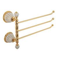 Полотенцедержатель Migliore Olivia белая керамика с золотым декором