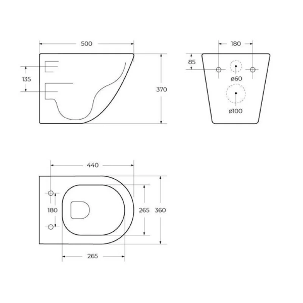 Унитаз подвесной BelBagno Sfera-TOR безободковый BB046CH-TOR (детальная фотография), подвесные, встраиваемые