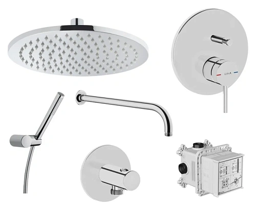 Душевой комплект VitrA Origin с внутренней частью, хром - фото 1