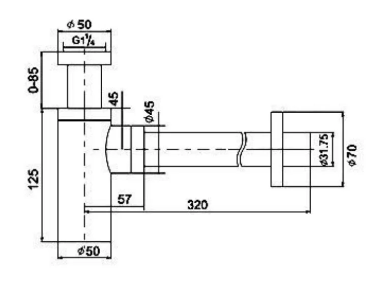 Сифон для раковины Boheme Imperiale золото 608-2 (детальная фотография), золото